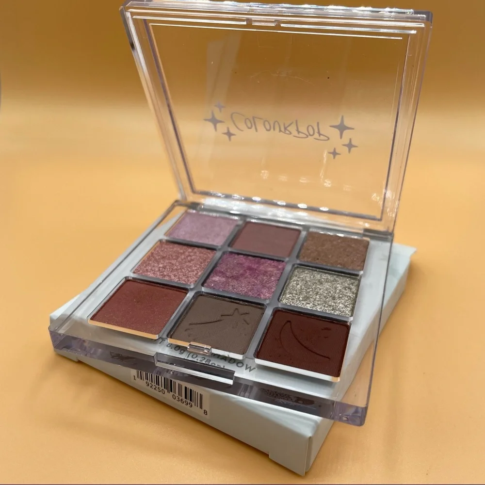 Colourpop Starry Eyes Coast Is Clear Purple 9 Pan Eyeshadow Pallet Full Size New
